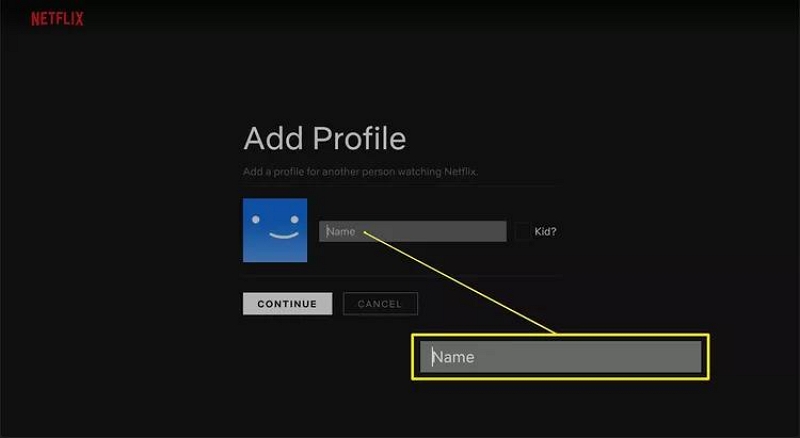 enter the name of the profile | how to transfer my netflix profile to another account