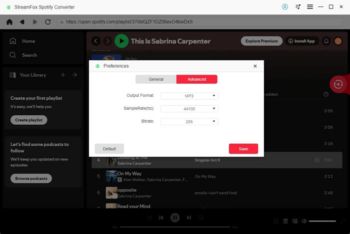 hit Save | Download Songs on Spotify Using Cellular Data