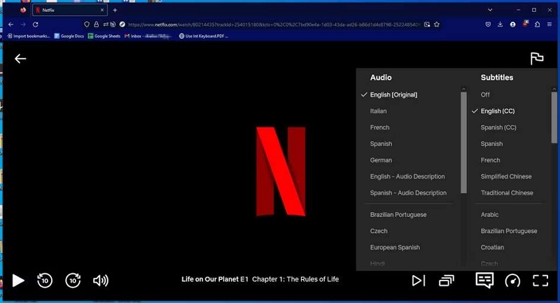 preferred audio | how to change language on netflix