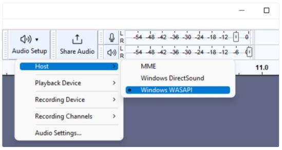 select Windows WASAPI | Convert Amazon Music to MP3