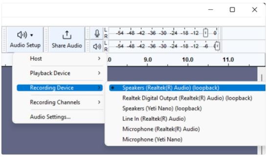 choose recording device | Convert Amazon Music to MP3