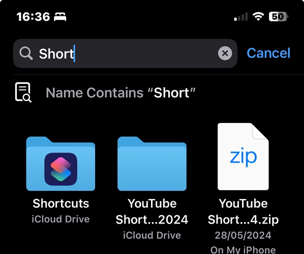 search Shortcuts in Files app | Convert Spotify to MP3