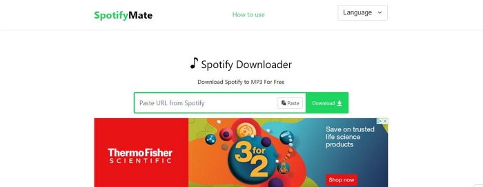 open SpotifyMate | Convert Spotify to MP3