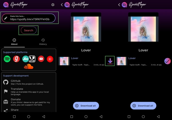 download songs in SpotiFlyer | Download Spotify Songs without Premium