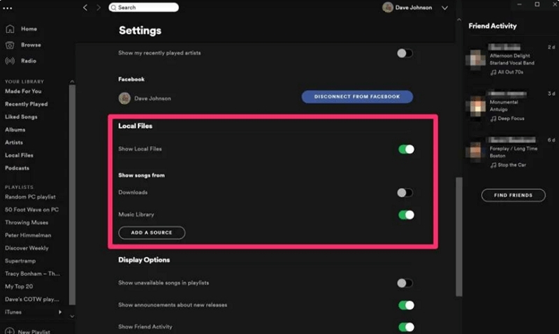 enable Show Local Files | Upload Local MP3 Files to Spotify