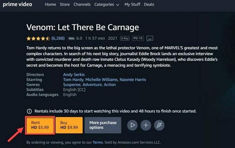 details page | amazon prime video rental download