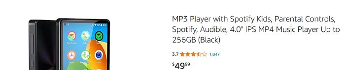 Luoran MP3 Player Amazon Store Ratings | MP3 Players with the Spotify App