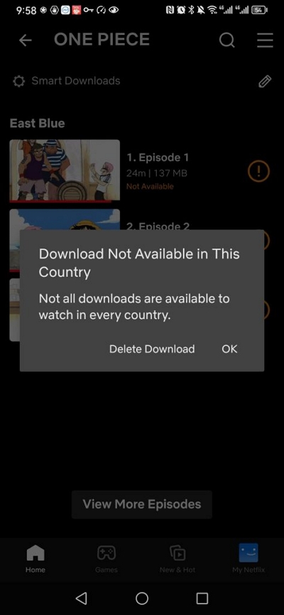 titles unavailable | netflix download limit