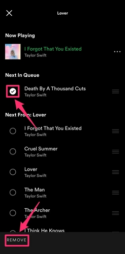 remove songs from queue Spotify app | Clear Queue on Spotify