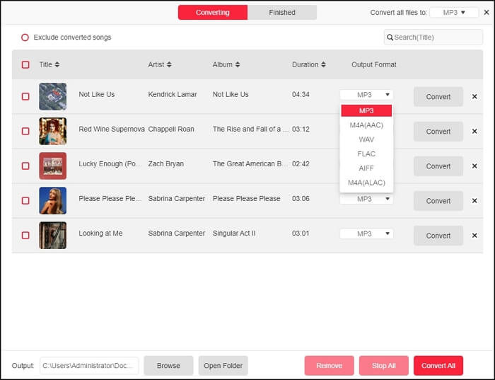 set output format as MP3 | Convert Spotify to MP3