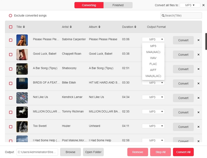 set output format as MP3 | Download Spotify Playlists to MP3