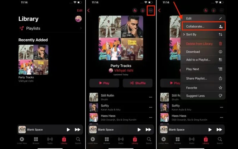 tap Collaborate | Make a Shared Playlist on Apple Music