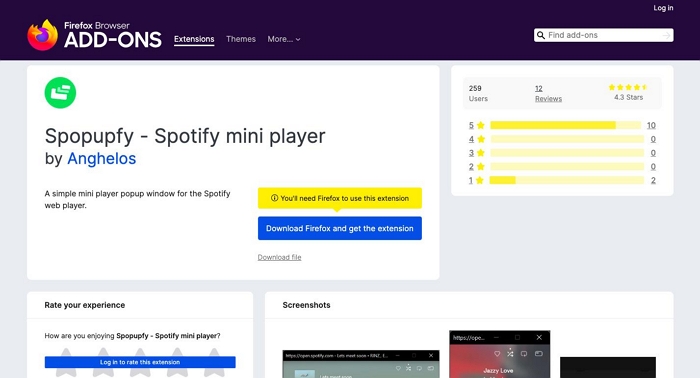 Spopupfy | Spotify Downloader Chrome Extensions