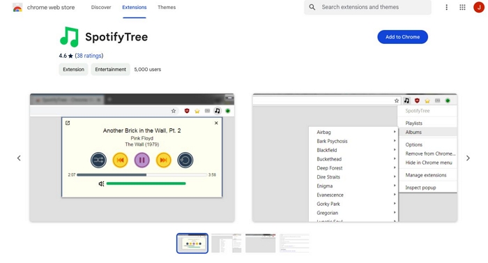 SpotifyTree | Spotify Downloader Chrome Extensions