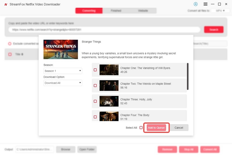 Add to Queue | how to screenshot netflix