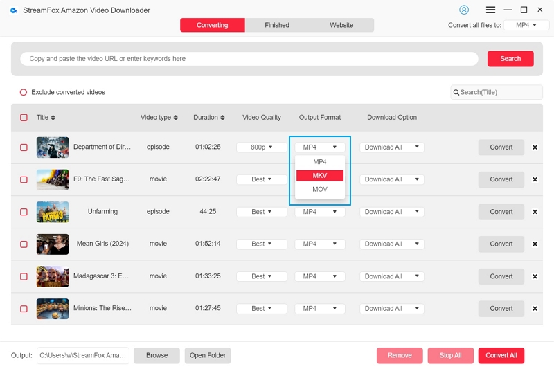 output format | download amazon prime video to external hard drive