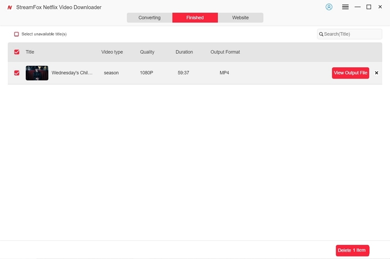 view all download results | streamfox netflix video downloader user guide